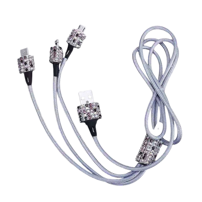 Bộ sạc xe hơi cao cấp kèm cáp lấp lánh