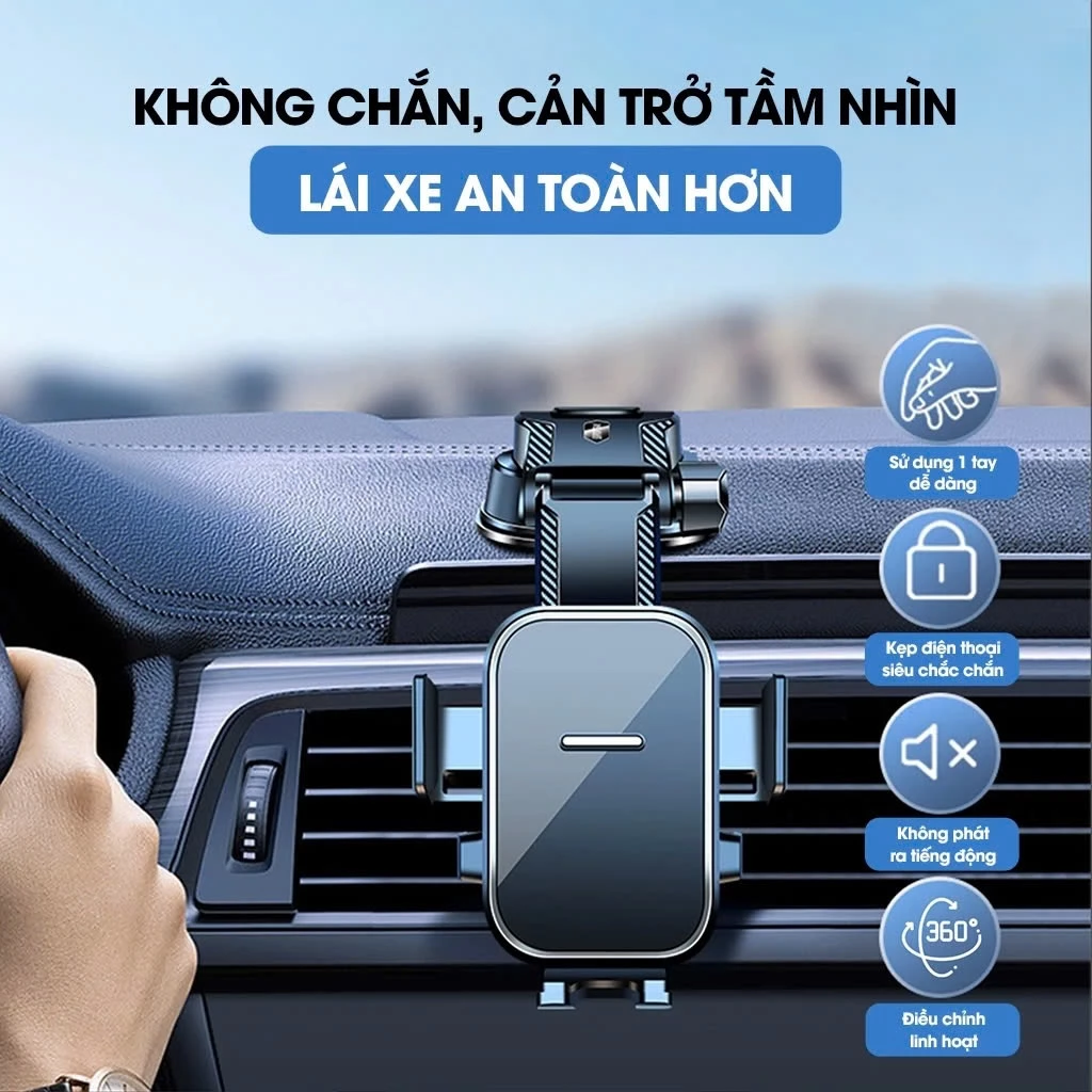 Giá đỡ điện thoại ô tô dán taplo A29 thác nước xoay 360° 4 Giá đỡ điện thoại ô tô dán taplo A29
