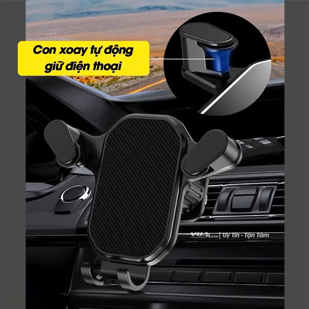 Giá đỡ điện thoại ô tô kẹp khe gió điều hòa xoay 360 độ