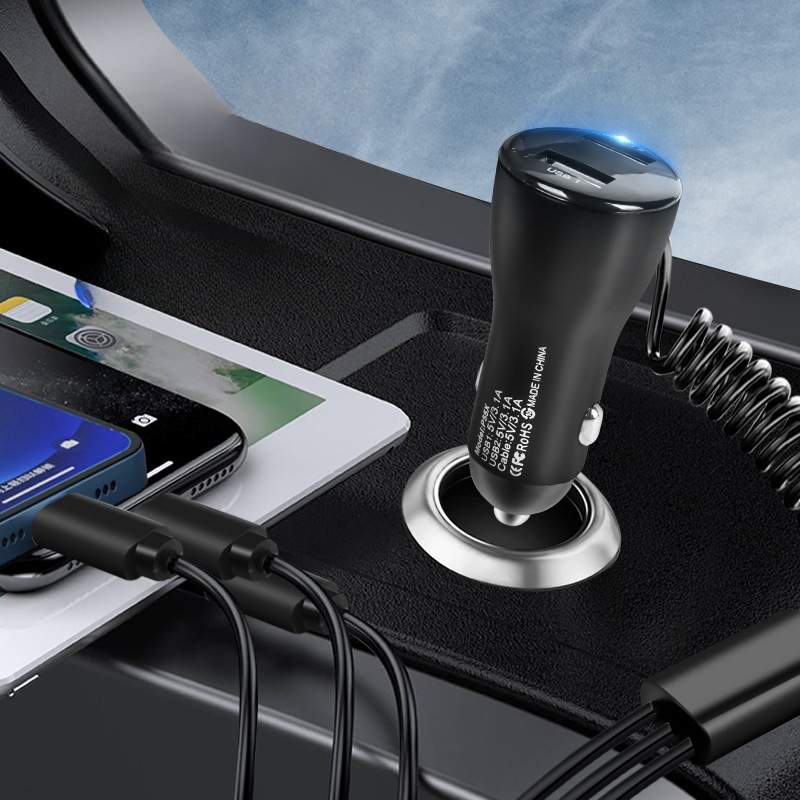 Bộ sạc ô tô 45W có màn hình LED hiển thị điện áp