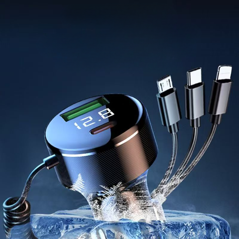 Sạc ô tô 100W kèm màn hình kỹ thuật số