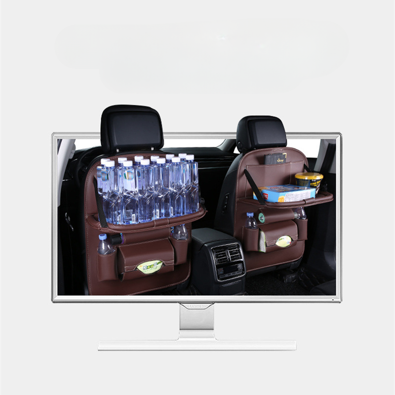 Túi da treo lưng ghế ô tô đa năng kèm bàn gấp tiện lợi cho trẻ em và người lớn 4 Túi treo ghế sau ô tô dành cho trẻ em