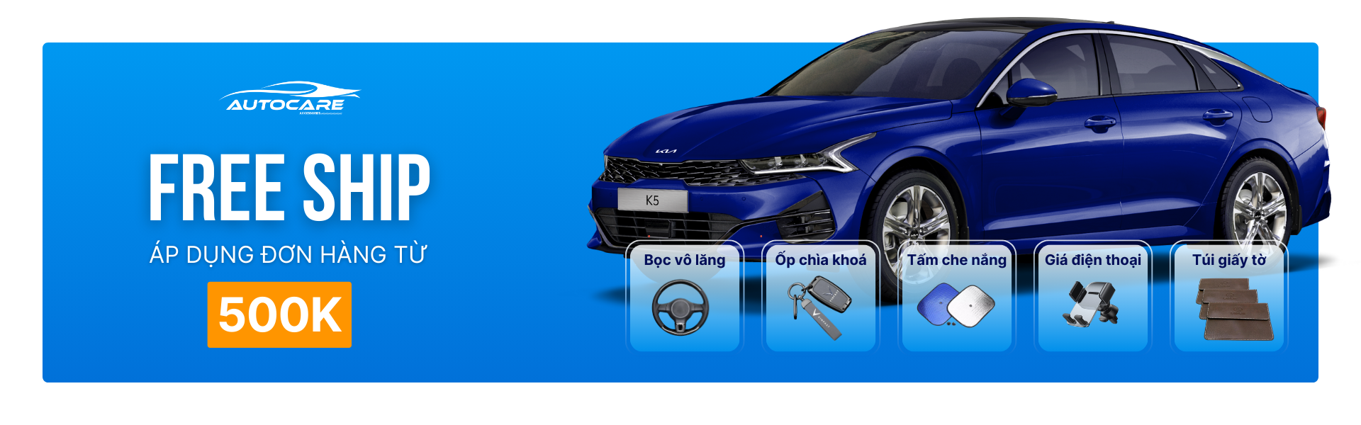 banner freeship 500k tại Auto Care Plus