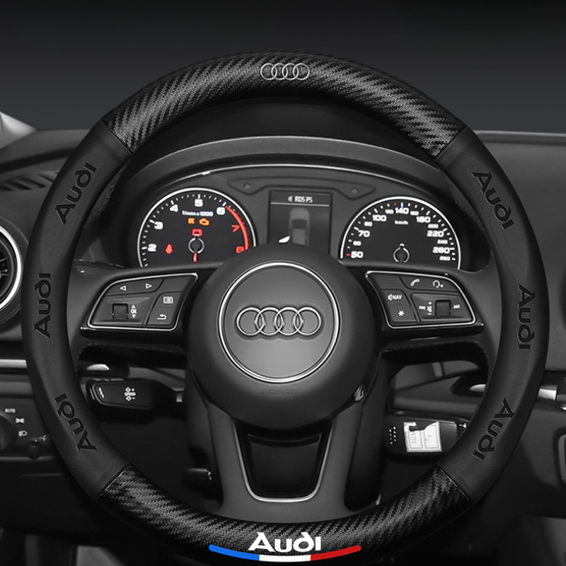Bọc da vô lăng ô tô mạ carbon, thiết kế thể thao hiện đại