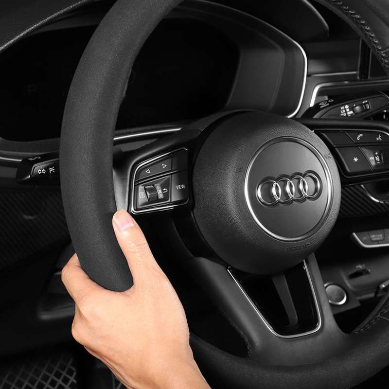 Bọc tay lái ô tô da lộn mềm mại chống mồ hôi mùa hè mùa đông