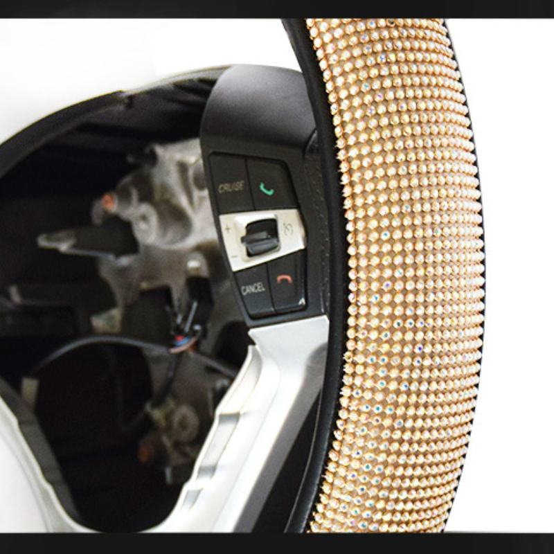 Bọc vô lăng xe hơi đính đá lấp lánh sang trọng