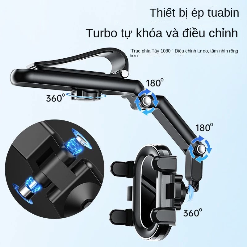 Giá đỡ điện thoại trên ô tô xoay 360 gọn nhẹ, dễ lắp đặt