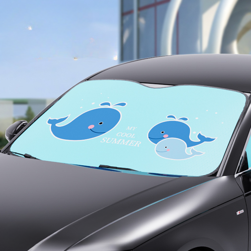 Tấm che nắng ô tô hoạt hình, chống nóng cách nhiệt 4 Tấm che nắng ô tô hoạt hình, bảo vệ riêng tư