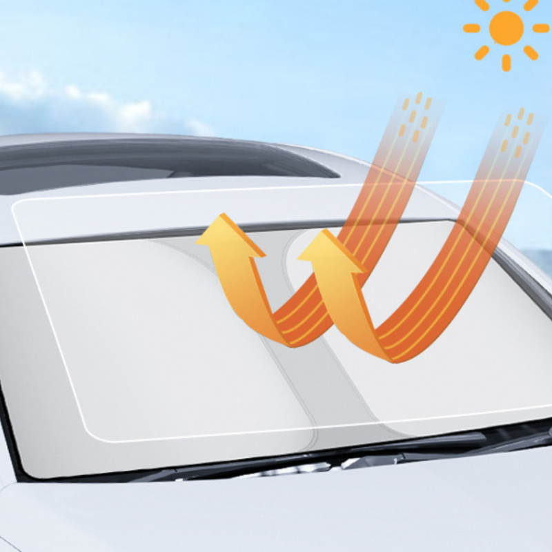 Tấm che nắng ô tô titan bạc gập gọn cách nhiệt 5 Tấm che nắng ô tô titan bạc dày chống nóng