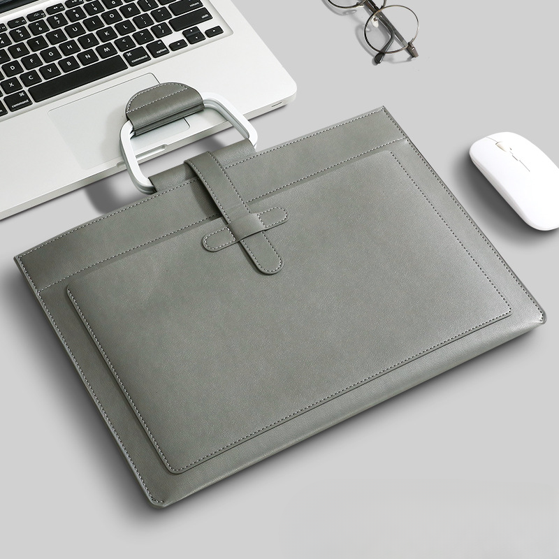 Túi đựng hồ sơ da PU cao cấp in logo – Cặp tài liệu công sở dung tích lớn 4 Túi tài liệu in logo văn phòng