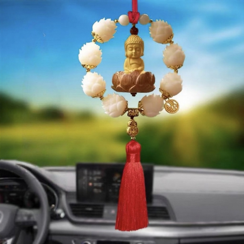 Khánh treo xe hoa sen bồ đề gỗ tinh xảo