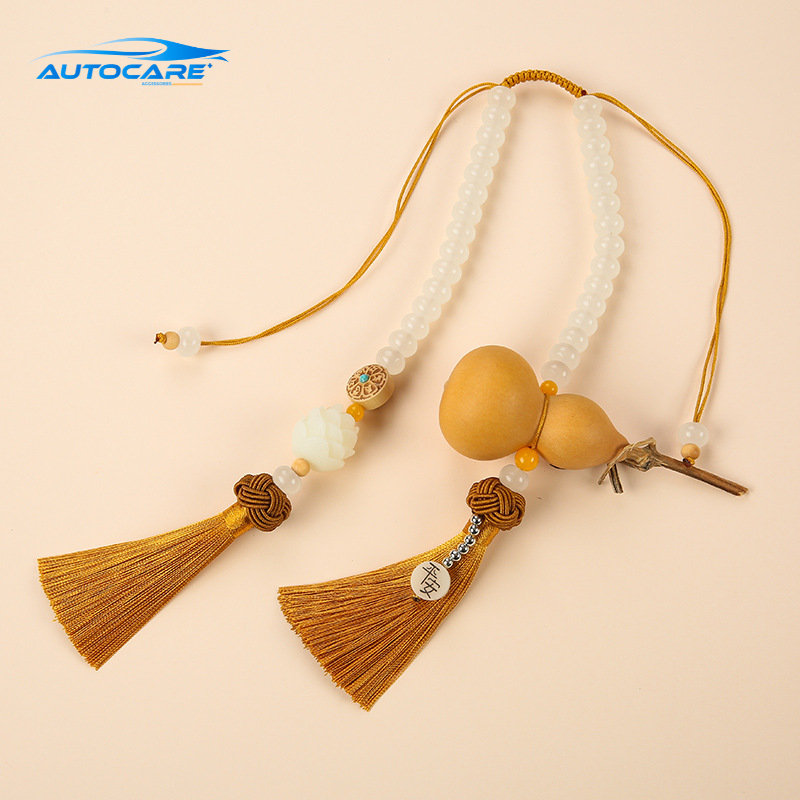 Khánh treo xe ô tô trang trí gỗ hoàng dương màu vàng