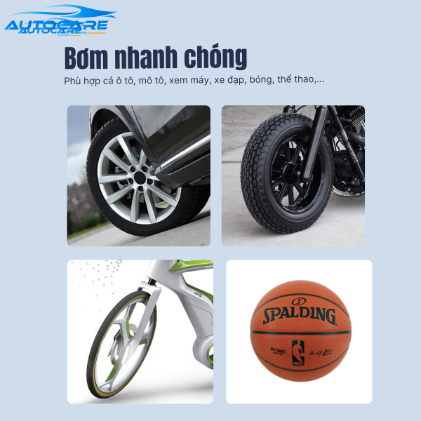 Bơm lốp ô tô đa năng cho xe ô tô xe máy