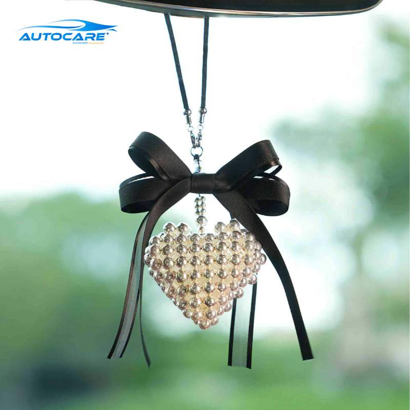 Khánh treo xe ô tô ngọc trai nơ tình yêu sang trọng tinh tế 4 khánh treo xe ô tô taplo