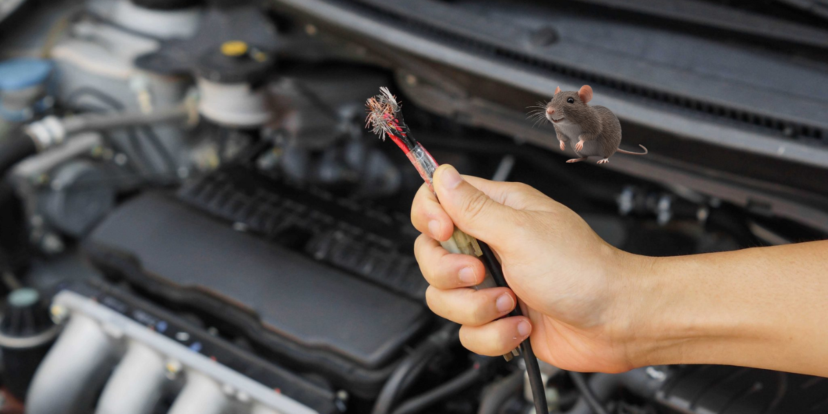 Dấu vết chuột gặm nhấm trong khoang máy