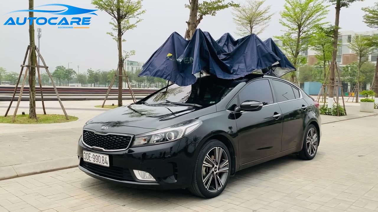 cách dùng ô che nắng ô tô