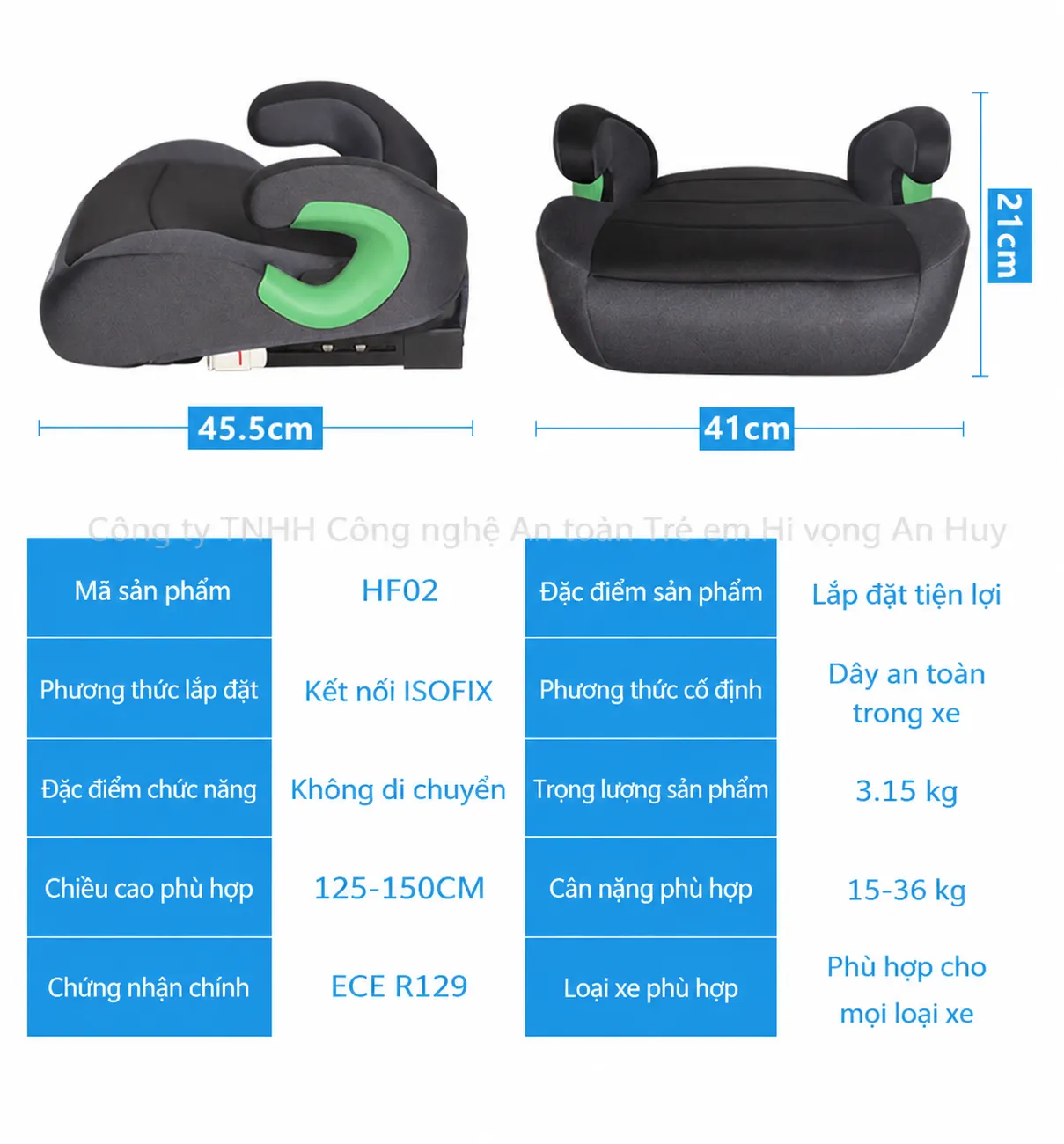 Dem Nang Ghe O To Cho Be Cay ISOFIX Chuan ECE R129 9