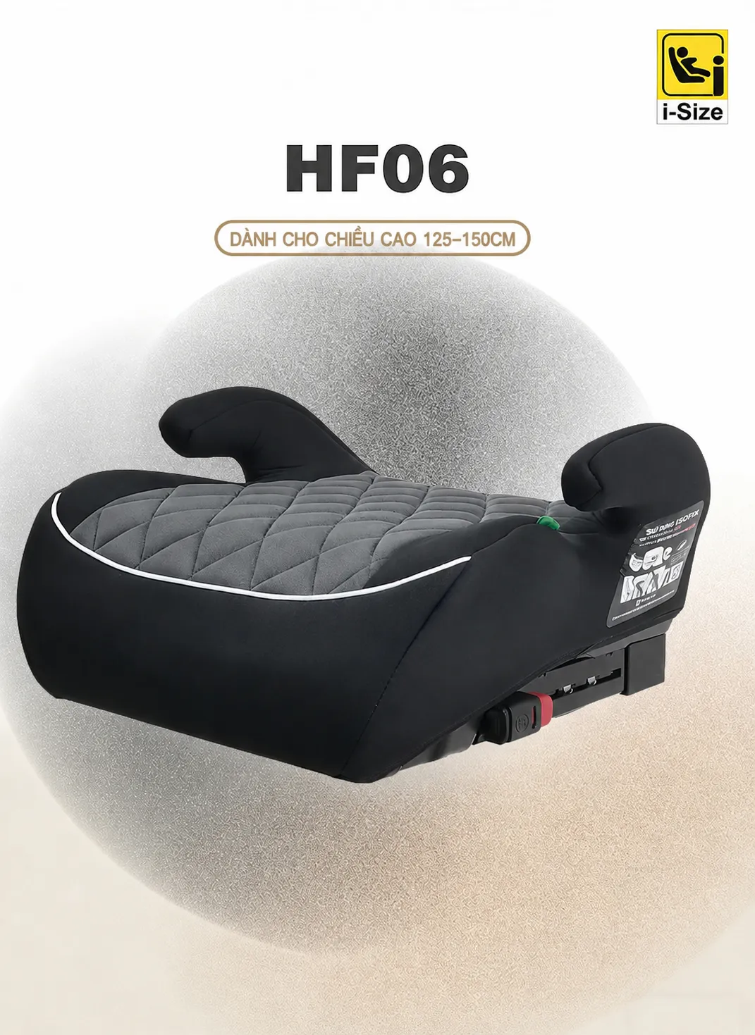 Dem Nang Ghe O To Tre Em 7 12 Tuoi Co ISOFIX Chuan ECE R129