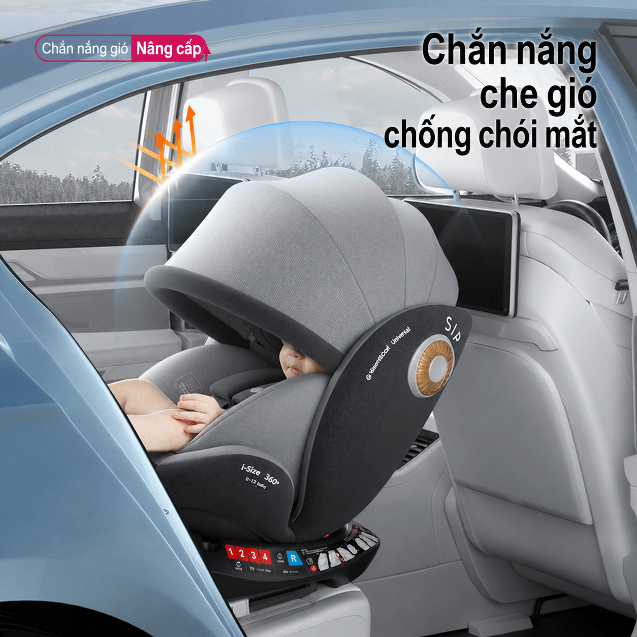 Ghe Ngoi O To Cho Be 0 12 Tuoi 360 Do ISOFIX i Size Yotona 12 1