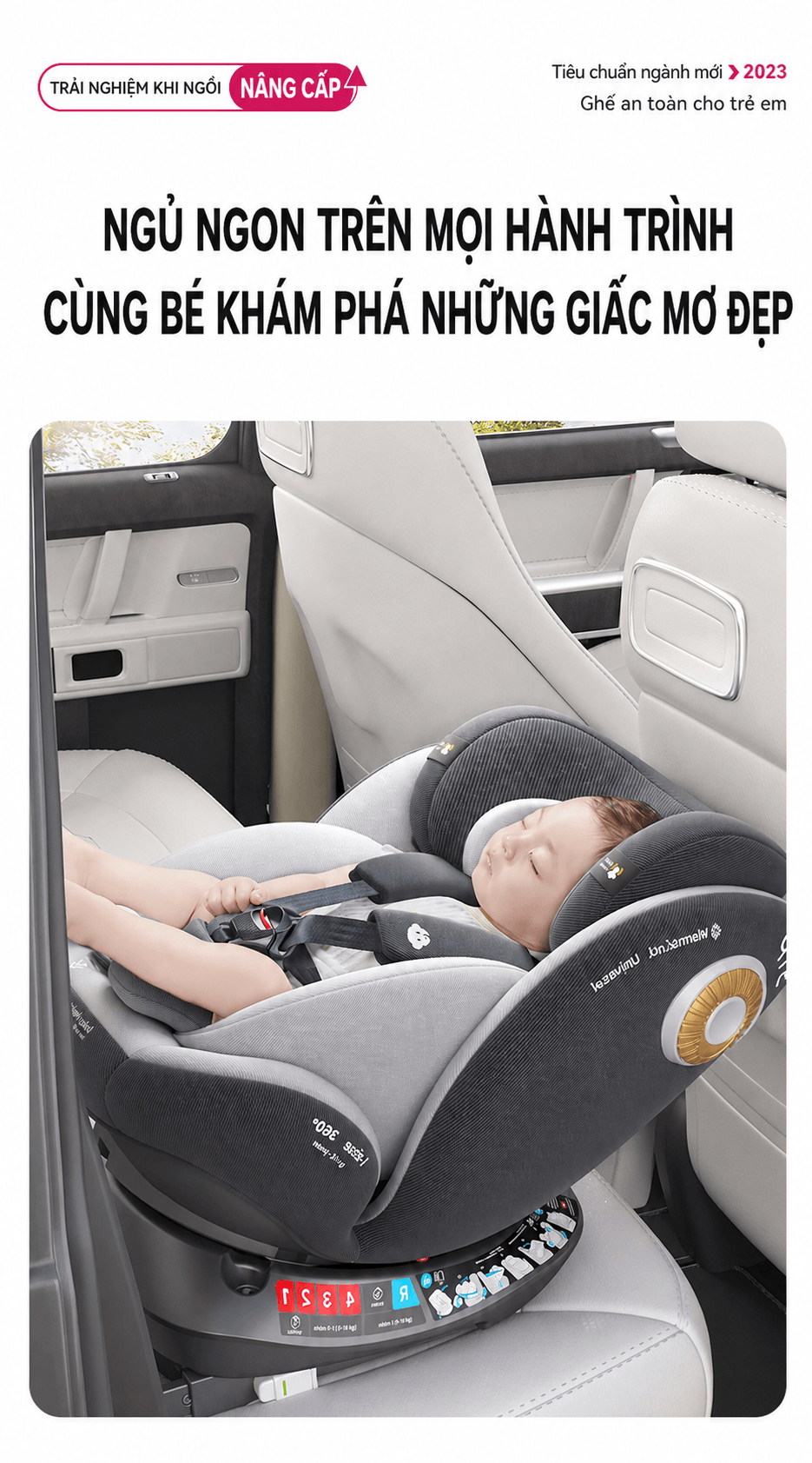 Ghe Ngoi O To Cho Be 0 12 Tuoi 360 Do ISOFIX i Size Yotona 16 1