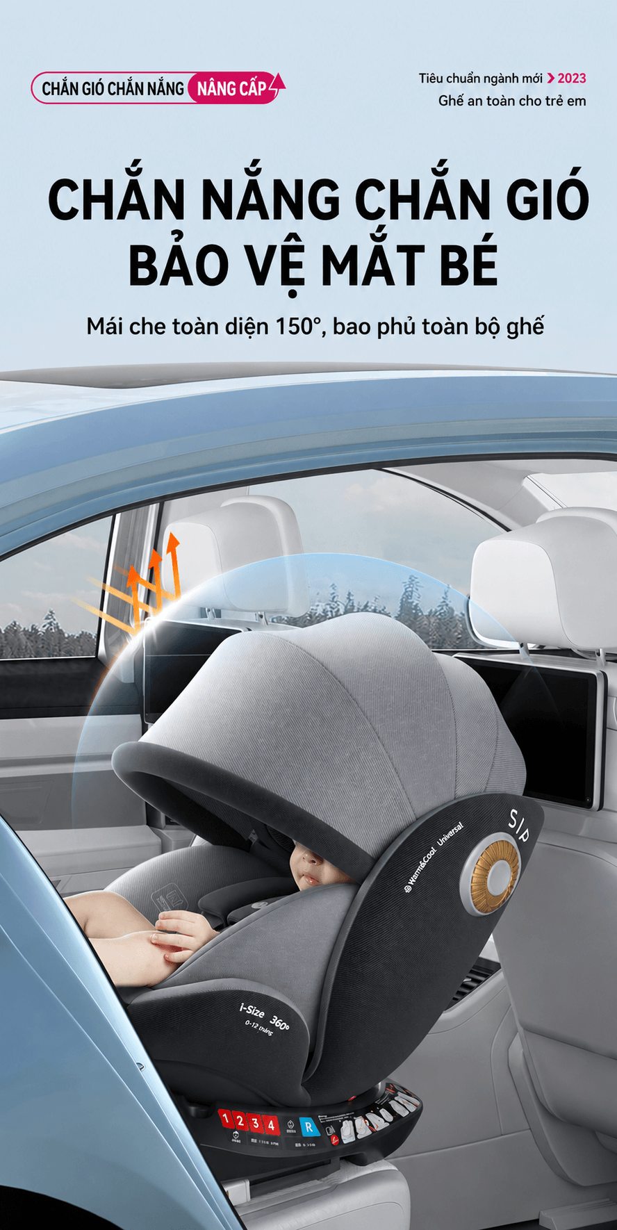 Ghe Ngoi O To Cho Be 0 12 Tuoi 360 Do ISOFIX i Size Yotona 24