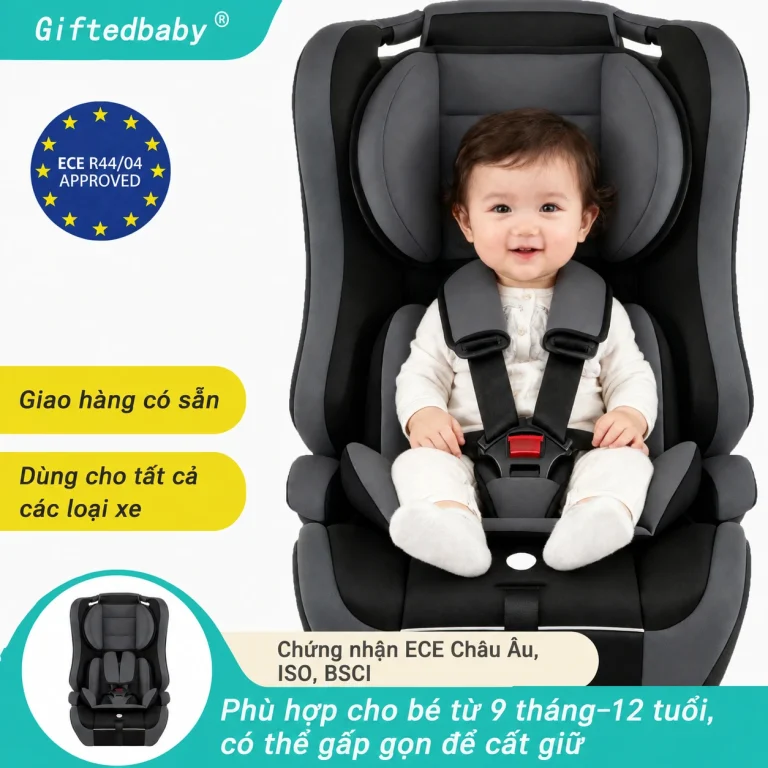 Ghế Ô Tô Cho Trẻ All-in-one (3 Trong 1) Từ 9 Tháng Đến 12 Tuổi (9-36kg) - Chứng Nhận An Toàn ECE R44-04