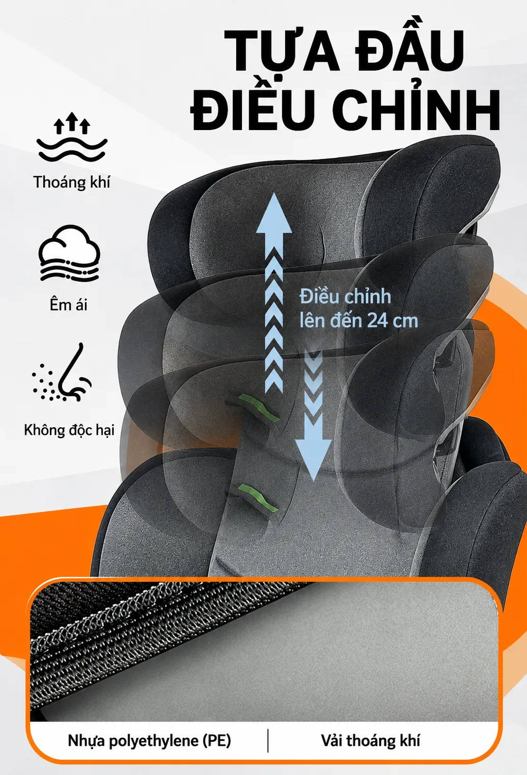 Ghe O To Tre Em 2 Trong 1 3 12 Tuoi 100 150cm Co i Size6