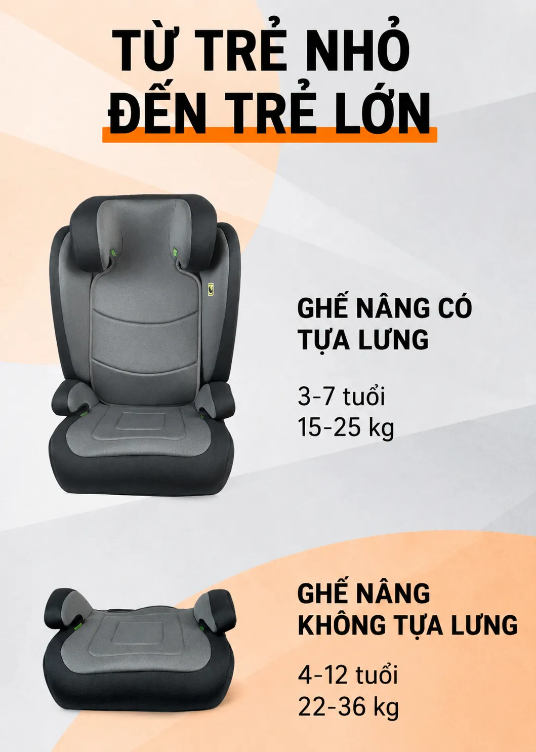 Ghe O To Tre Em 2 Trong 1 3 12 Tuoi 100 150cm Co i Size8