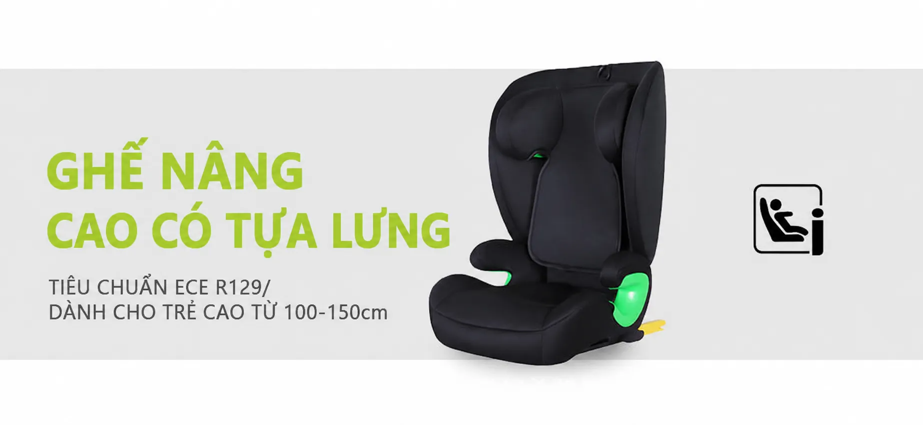 Ghe O To Tre Em 2 Trong 1 3 12 Tuoi – Co ISOFIX ECE R129 1