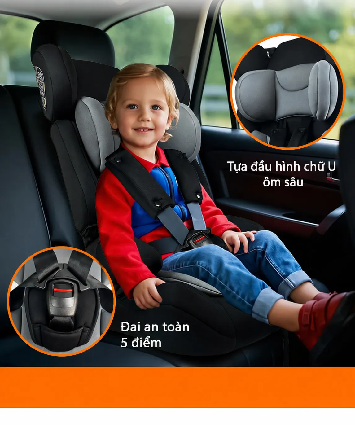 Ghe O To Tre Em 3 Trong 1 1 12 Tuoi Khong ISOFIX 7