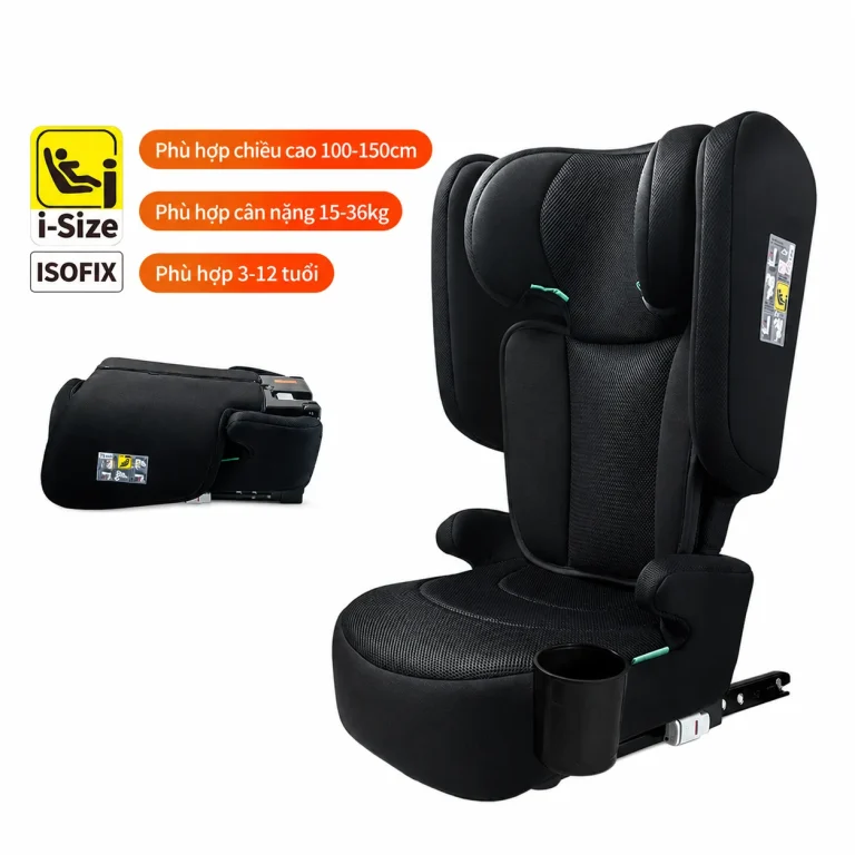Ghe O To Tre Em Isofix Gap Gon Cao Cap i Size 15 36kg 3 12 Tuoi Co Khay Dung Coc Dem Vai Giat Duoc