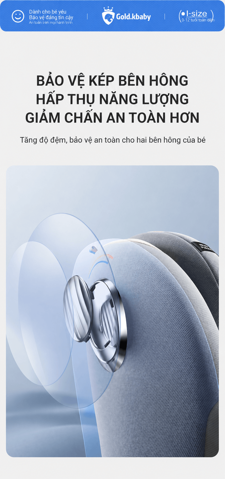Jinko Beibei Ghe Ngoi O To Cho Be 0 12 Tuoi ISOFIX i Size Mai Che 2 Mau Kem Xam 23